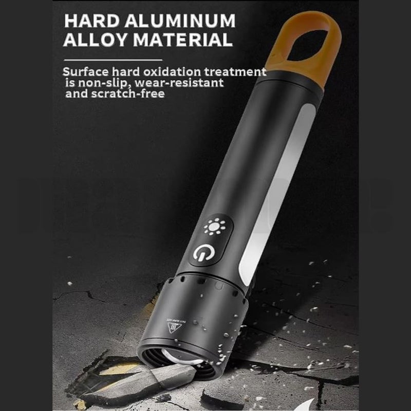 Marrone Rechargeable Flashlights High Lumens Super Bright Flash Light Power Bank Light Zoomable LED Flashlight with 9 Light Modes Portable Light Flash Lights for Camping - Image 4