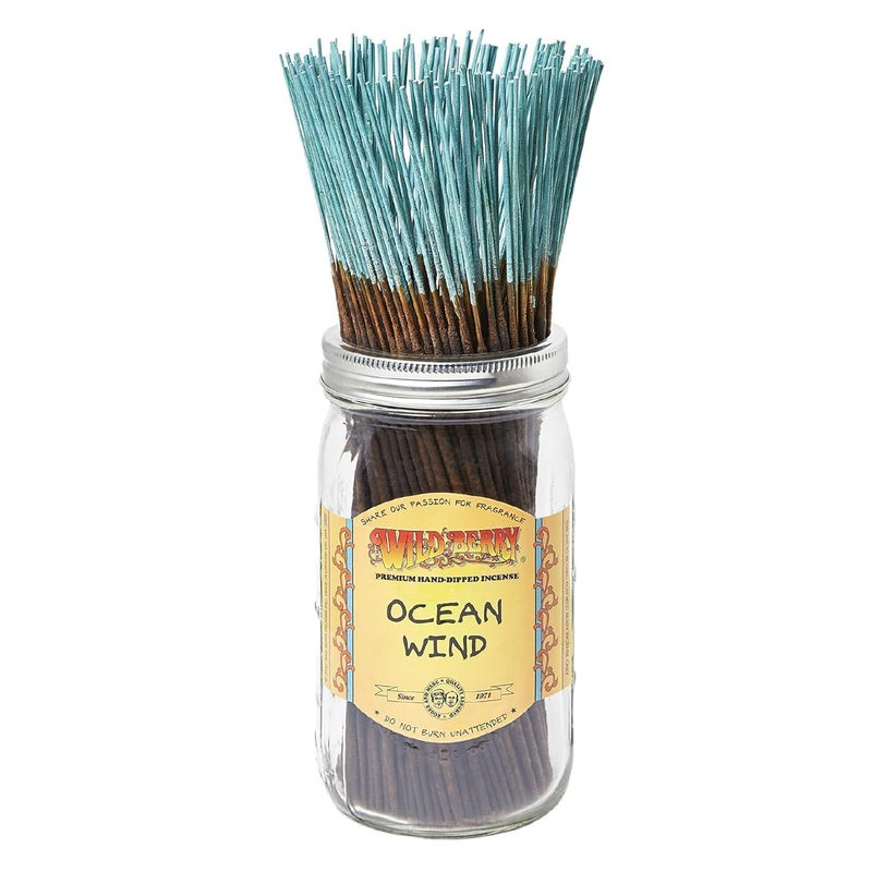 Wild Berry Wild Berry Incense Sticks  Ocean Wind  Invigorating Citrus Scent with Jasmine  Hand Dipped in The USA 100 Count 