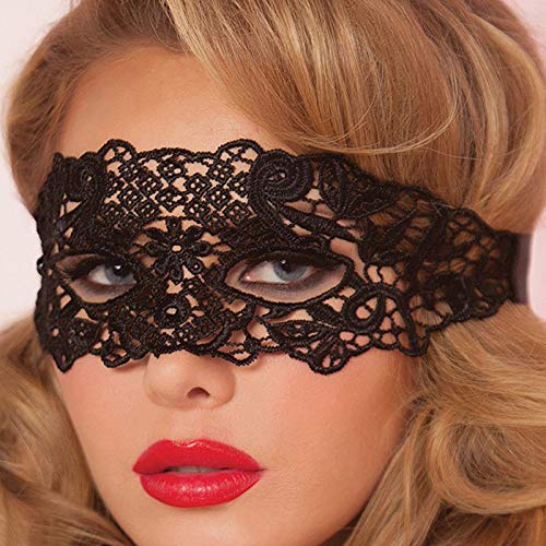 BHOOLU&GOOLU Women's Lace Eye Mask for Masquerade Fancy Dress Costume(M5)(Black - Image 3