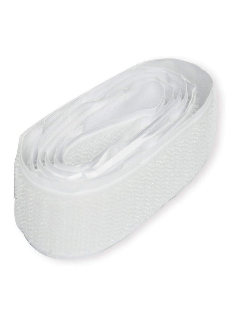 FIS Hook & Loop Tape White Color, 20 mm x 1 Meter, White Color - FSTAHL20 - Image 1