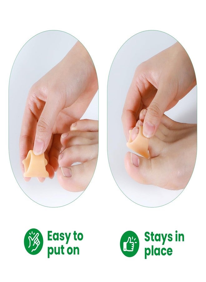 Bukihome Hammertoe Corrector - 6 Count Gel Toe Straighteners and 1 Count Broken Toe Wrap - Realign Bent, Curled, Crooked, Claw, Hammer Toes - Toe Corrector Splints for Men and Women, 4 Different Sizes - Image 5