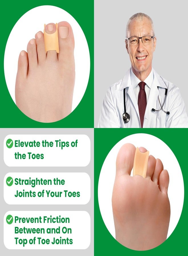 Bukihome Hammertoe Corrector - 6 Count Gel Toe Straighteners and 1 Count Broken Toe Wrap - Realign Bent, Curled, Crooked, Claw, Hammer Toes - Toe Corrector Splints for Men and Women, 4 Different Sizes - Image 4