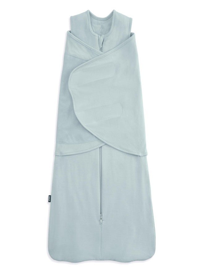 HALO SleepSack SuperSoft Swaddle, Cozy Bamboo Viscose, 3-Way Adjustable Swaddle, 2 Way Zipper, 2 TOG, 0-3 Months, Newborn (Pack of 1), Calm Sage - Image 1