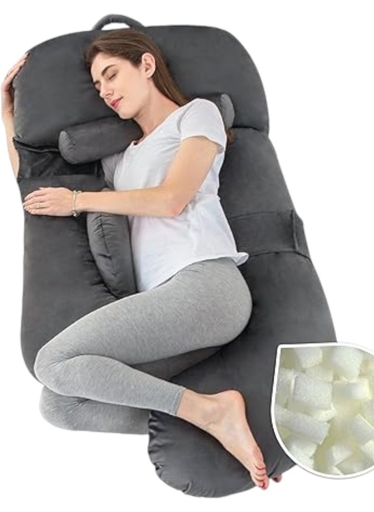 molody U-Shaped Carrying Pillow to Support Whole Body, Back, Hips, Legs and Abdomen Suitable for Pregnant Women  - Image 1