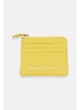 French Connection Women Brand Logo Wallet 9 L x 8 H x 2 W cm, Yellow  - Image 1