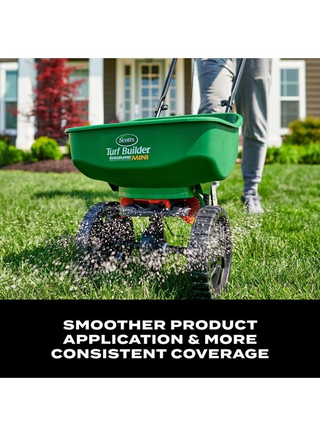 Scotts موزع سماد العشب Turf Builder EdgeGuard Mini - يحمل حتى 5,000 قدم مربع من منتج العشب، أخضر - Image 3