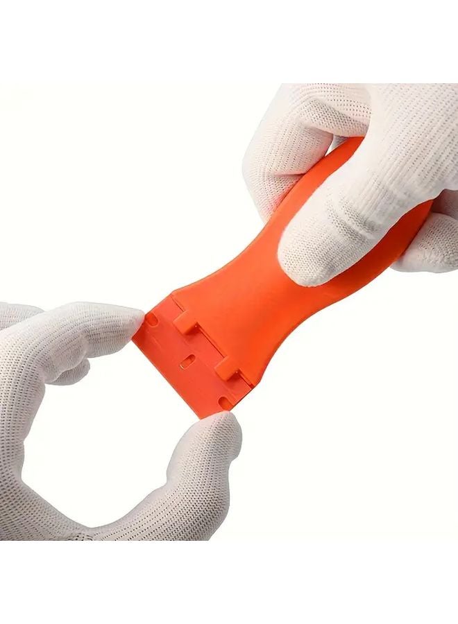 Orange Blades 100PCS Heavy Duty Dual Edged Scraper For Glass Ceramic Plastic Paint Stickers Labels - Image 4