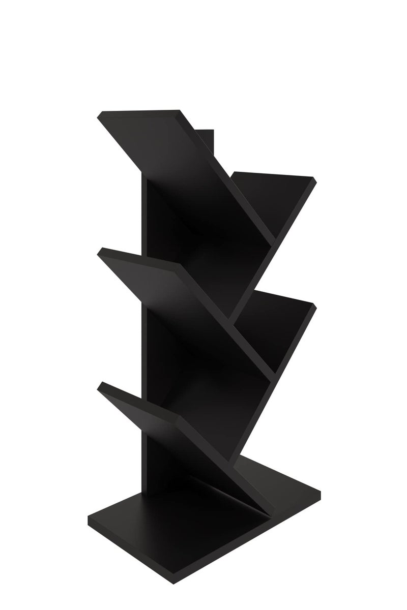ComfortCove Tree Bookcase, Office Free Standing Book Shelf, Storage Shelf for Living Room, Bedroom, Kitchen, 5 Shelves, Black - Image 3