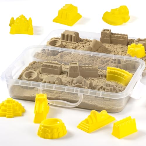 PreTrans Construction Sensory Bin World Landmarks Sensory Sand Box Fun Pretend Play Toys for Toddlers Kids Outdoor Boy Toys - Image 1