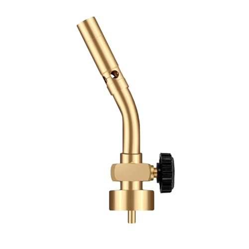 DOMINOX Propane Torch Head, Manual Start Solid Brass Brazing Torch Fuel by Propane CGA600 Cylinder, Blow Torch for Soldering, Brazing, Welding, Thawing and Cooking(Only Torch) - Image 1