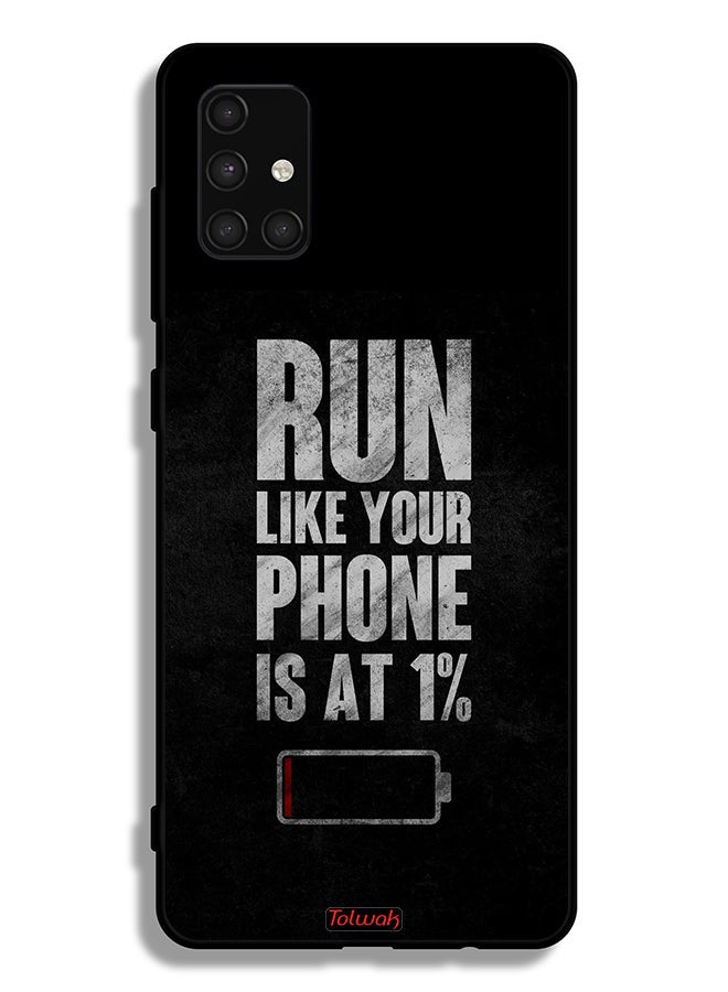 Tolwak Samsung Galaxy A71 4G Protective Case Cover Run Like Your Phone Is At 1 Percent - Image 1