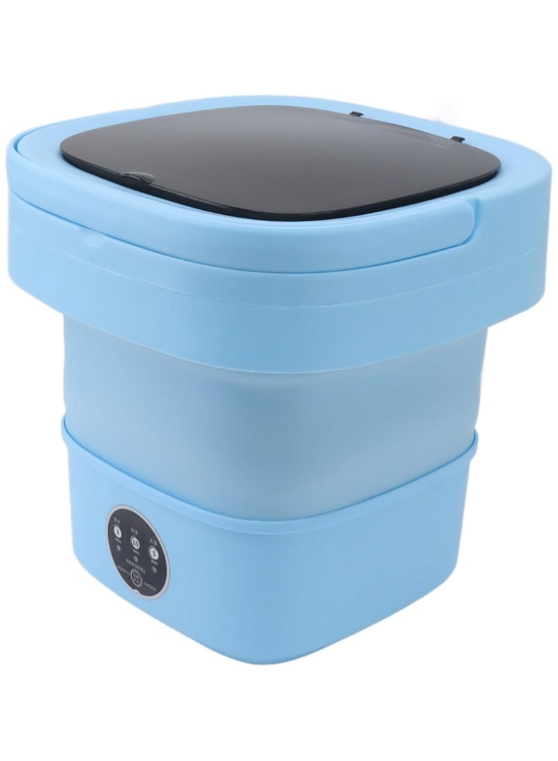 Huitich Portable Foldable Washing Machine 8L, Compact & Efficient Blue  - Image 1