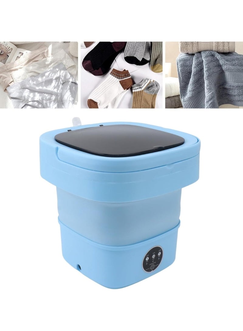 Huitich Portable Foldable Washing Machine 8L, Compact & Efficient Blue  - Image 5