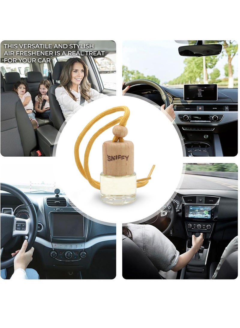 SNIFFY Strawberry Car Air Freshener Hanging Diffuser – 100% Organic & Alcohol-Free Essential Oil Perfume for Home, Office, Bedroom & Meditation – Long Lasting All-Weather Fragrance, Non-Toxic, Spill-Proof Wooden Cap Glass Bottle – Refreshing - Image 3