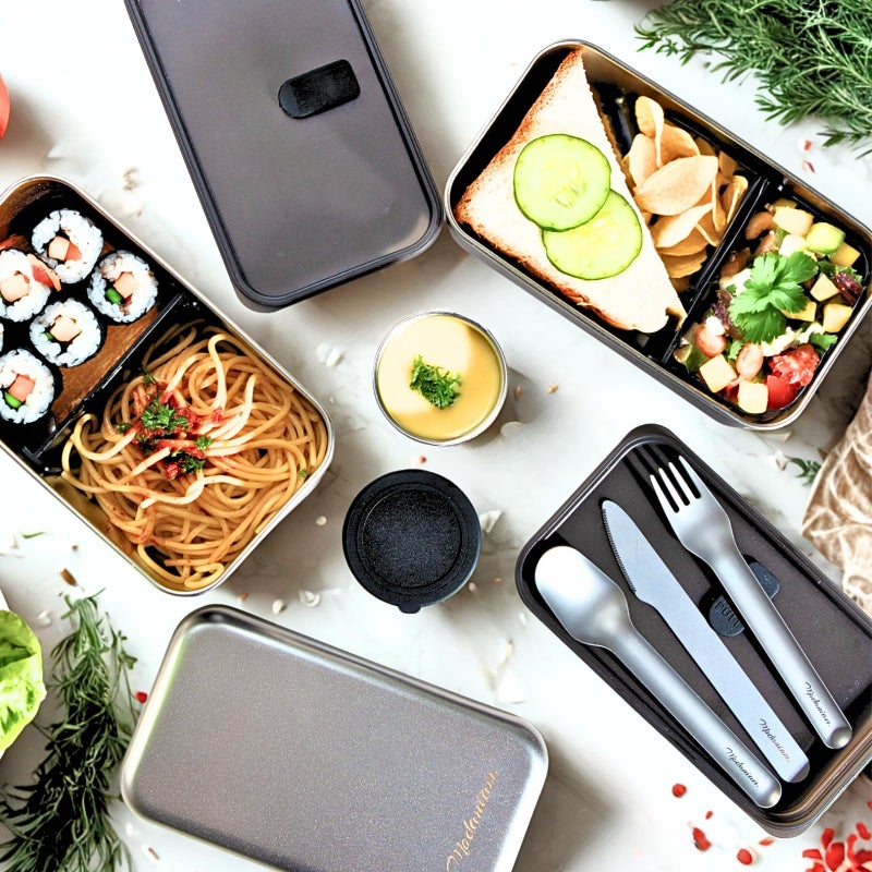 Modaniam Leak Proof Stainless Steel Bento Box, Stainless Steel Lunch Box For Adults, Metal Bento Box, Japanese Lunch Container, Large With Compartment, Korean Bentobox, Non Toxic, Microwave Safe - Image 4