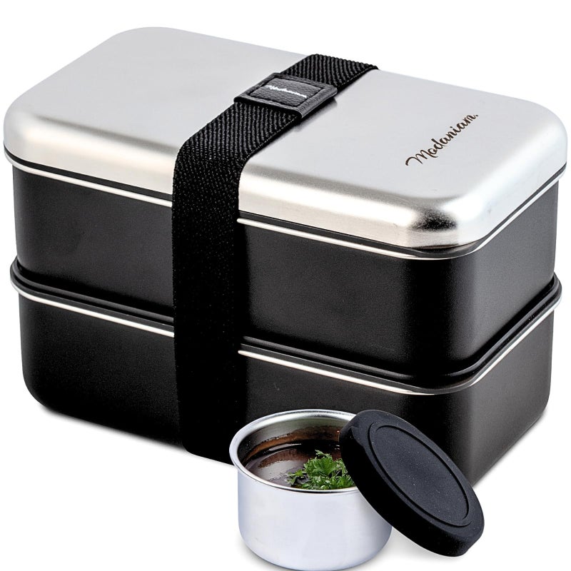 Modaniam Leak Proof Stainless Steel Bento Box, Stainless Steel Lunch Box For Adults, Metal Bento Box, Japanese Lunch Container, Large With Compartment, Korean Bentobox, Non Toxic, Microwave Safe - Image 1