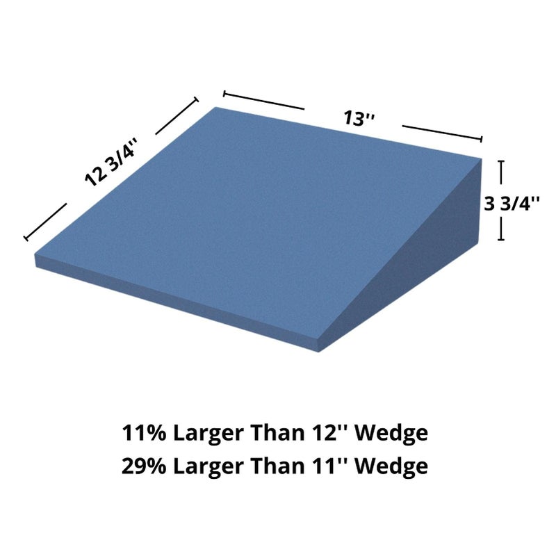 StrongTek 13" Large Yoga Foam Wedge, Slant Board, Calf Stretcher, Improve Lower Leg Strength, Stability, Incline Wedge, Knee Pad, Back Support, Footrest Cushion, Physical Therapy, One Pair - Image 2