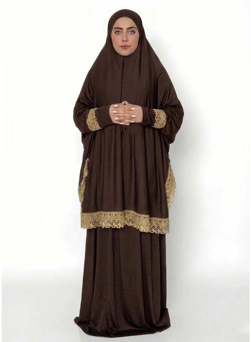 AL BENT AL SHARQIEH Two Piece Islamic prayer dress for women -Prayer Clothes Abaya For women -Umrah essentials for women -Prayer dress women