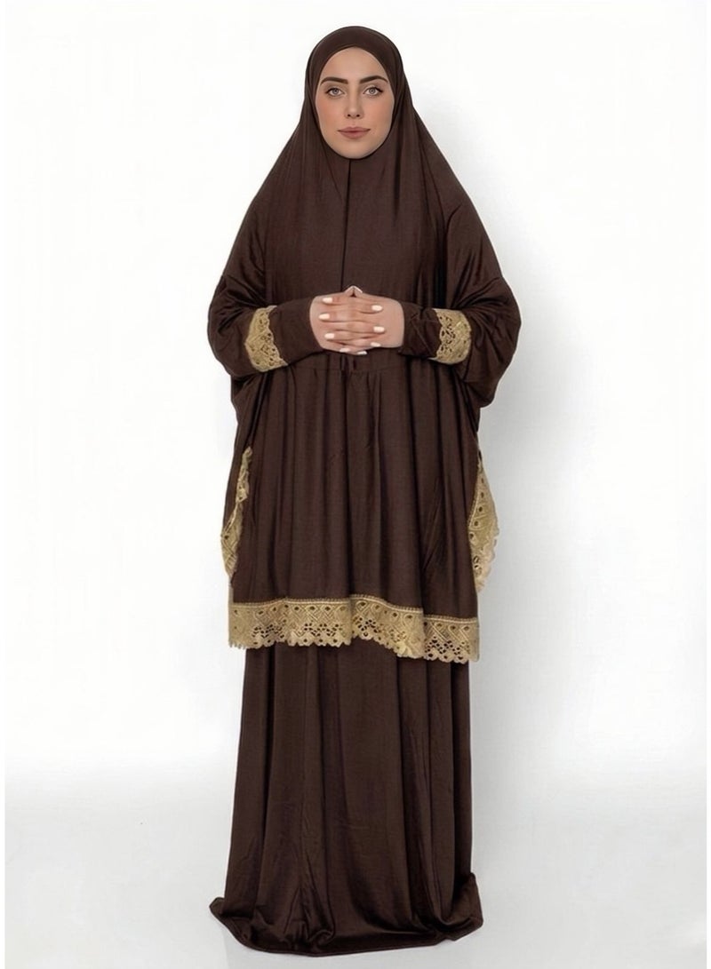 Two Piece Islamic prayer dress for women -Prayer Clothes Abaya For women -Umrah essentials for women -Prayer dress women