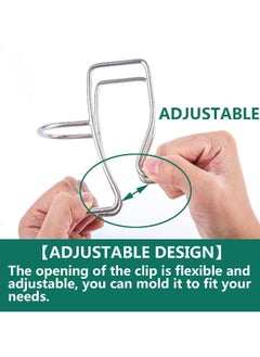 Generic SYOSI Adjustable Shape Washing Machine, Laundry Tub Hose Guide Clip, Universal Utility Sink Hose Clamp, 304 Stainless Steel  - Image 2