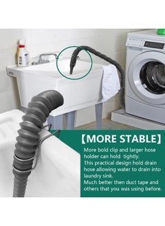 Generic SYOSI Adjustable Shape Washing Machine, Laundry Tub Hose Guide Clip, Universal Utility Sink Hose Clamp, 304 Stainless Steel  - Image 5