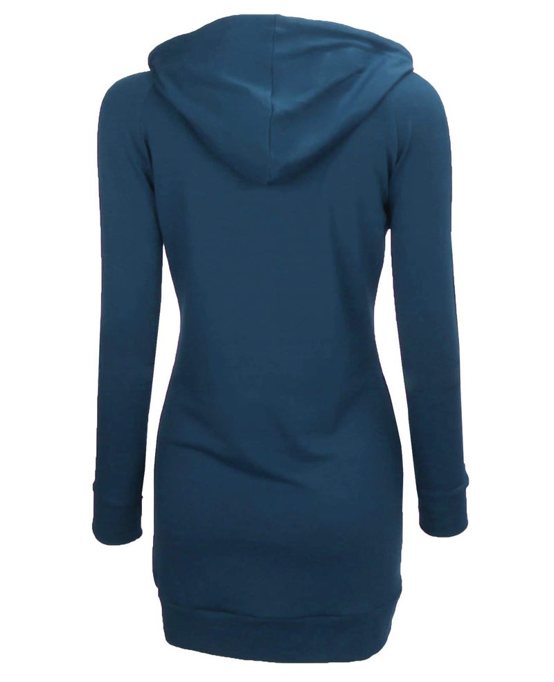 BEPEI Womens Long Sleeve Tunic Sweatshirt String Hoodie With Pocket Gifts for Women Holiday Tops Pullover Christmas Sweaters Soft Winter Trendy Hooded Shirts Aqua S - Image 4