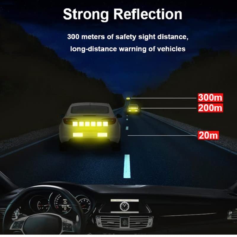 Buylogy® (White) 10Pcs Circle Car Truck Bumper Safety Reflective Warning Strip Night Driving Riding Safety Stickers Motorcycle Bicycles Safety Sticker - Image 5