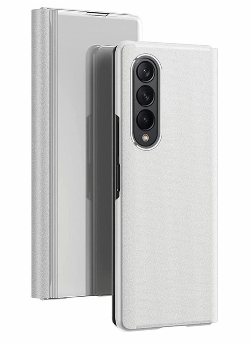 Y&D Case for Samsung Z Fold 3 Cover, Plating Mirror Makeup Phone Flip Shockproof Cover  - Image 2