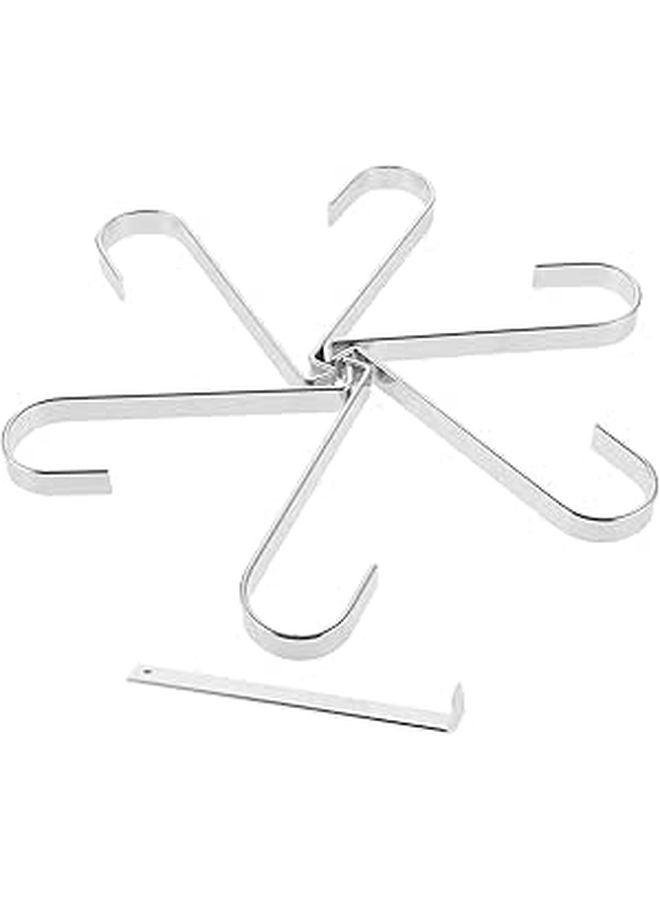 Stainless Steel Vinyl Siding Hooks No Drill Punch Free for Outdoor Garden Wall Hanging 6 Pack - Image 1
