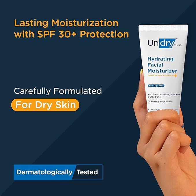 Undry Facial Moisturizer for Dry Skin 80ml Pack of 2 Moisturizer for Face - Image 2