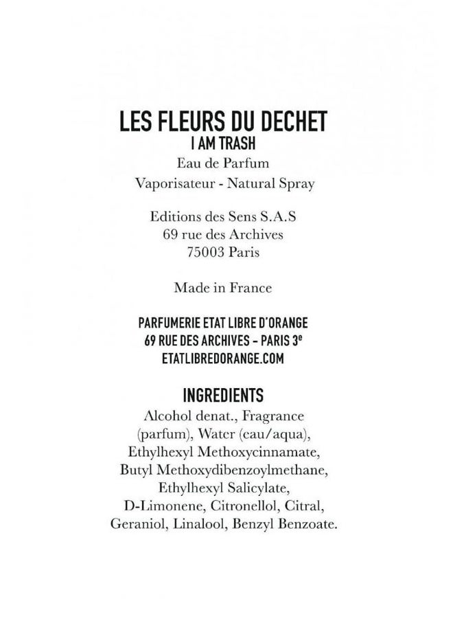 ETAT LIBRE D'ORANGE Etat Libre d'Orange I Am Trash Les Fleurs De Dechet Eau De Parfum Spray, 1.6 Fl Oz  - Image 3