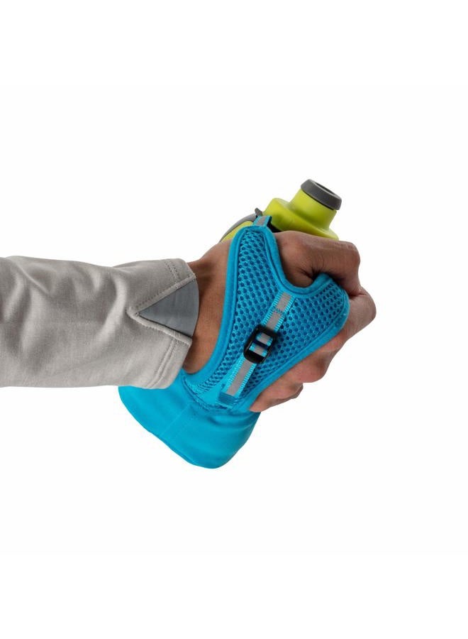 NATHAN Running Handheld Quick Squeeze. No-Grip Adjustable Hand Strap. 12oz / 18oz / Insulated. Reflective Hydration Water Bottle. (12oz, Lime/Black) - Image 3