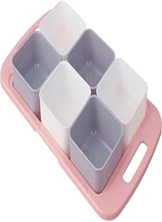max plast Max plast Plastic Salad and Nuts with Stand, 6 Piece - Multi Color 
