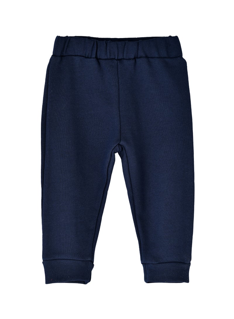 JAM Boys Solid Navy Blue Jogger Pants  - Image 1