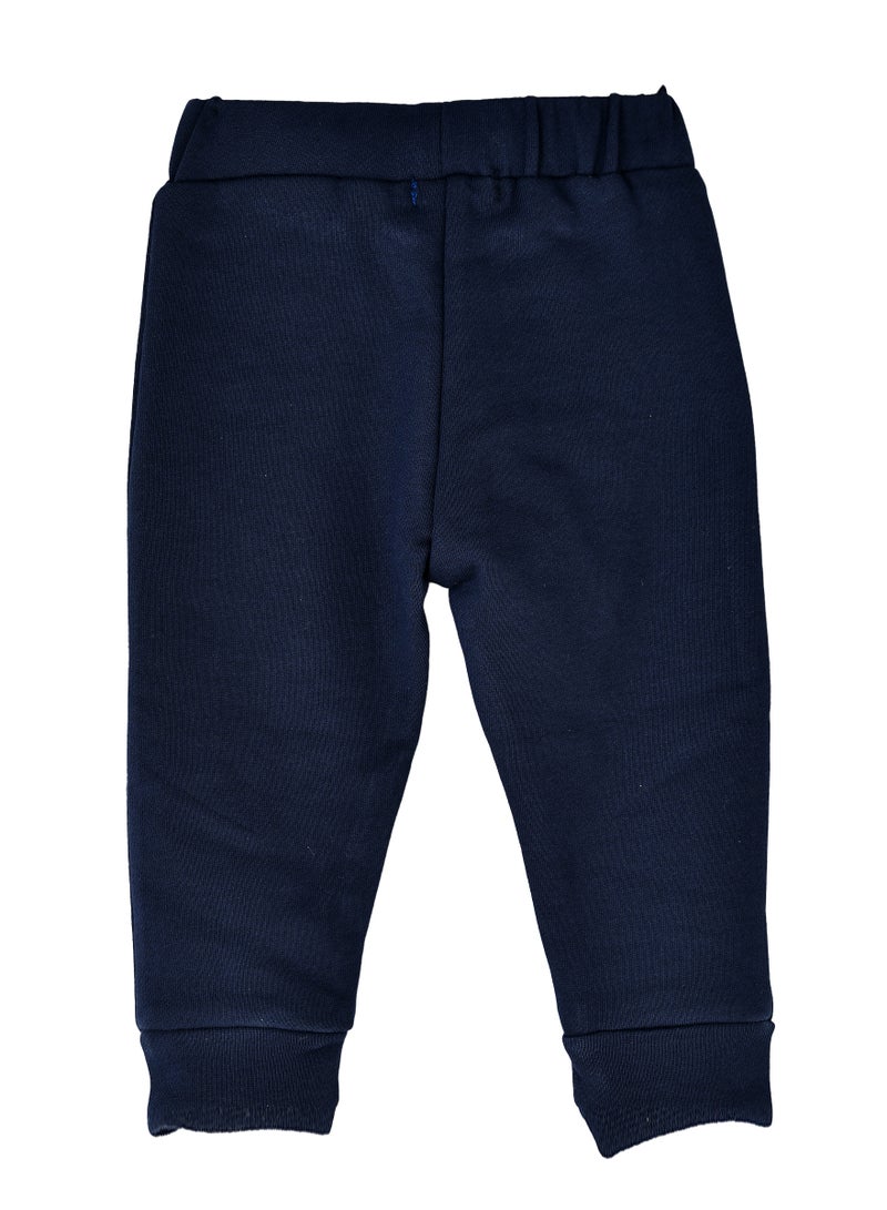 JAM Boys Solid Navy Blue Jogger Pants  - Image 2
