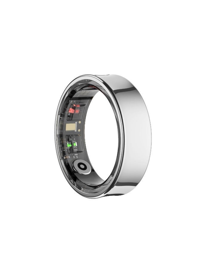 TCH Smart Ring IRing R20 Health & Fitness Tracker for Men and Women, Sleep Monitoring, Heart Rate & Blood Oxygen, Pressure, Stress Tracking, Waterproof, 7 Days Battery Life (Silver-R20-08) - Image 1