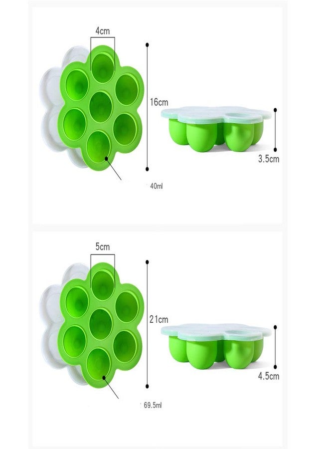 Skingwa Silicone Egg Bites Molds with Lid for Instant Pot, 2 Packs (For 3qt (6.3"x6.3"x1.6"), Blue+Green) - Image 4