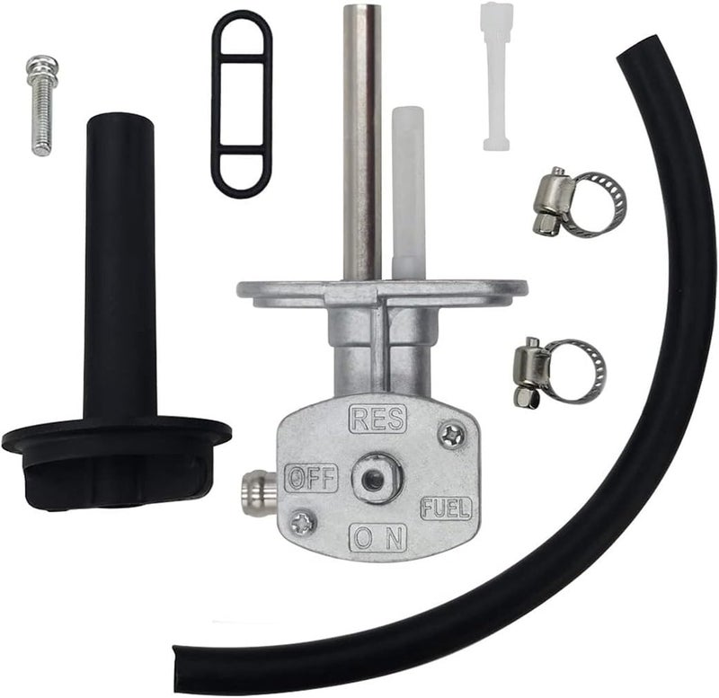 Earlyred Fuel Petcock Switch Valve with Lever Screw for Yamaha Kodiak Grizzly 400 450 YFM400FA YFM450FA YFM400 YFM450 2WD 4WD Fuel Tank Shutoff Valve Lines Parts 5GH-24500-10-00 ‎1NS-F4524-00-00 - Image 1