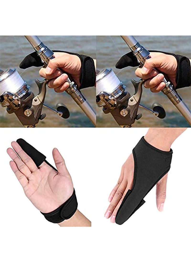 SYOSI - Sports Fishing Gloves Single Finger Glove, Professional Single Finger Navy Fishing Glove Outdoor Anti-slip Stall Glove, Black Index Finger Protector for Surf Fishing Unisex Elastic Band Glove - Image 1