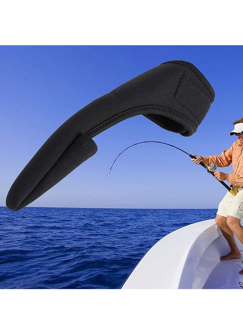 SYOSI - Sports Fishing Gloves Single Finger Glove, Professional Single Finger Navy Fishing Glove Outdoor Anti-slip Stall Glove, Black Index Finger Protector for Surf Fishing Unisex Elastic Band Glove - Image 1