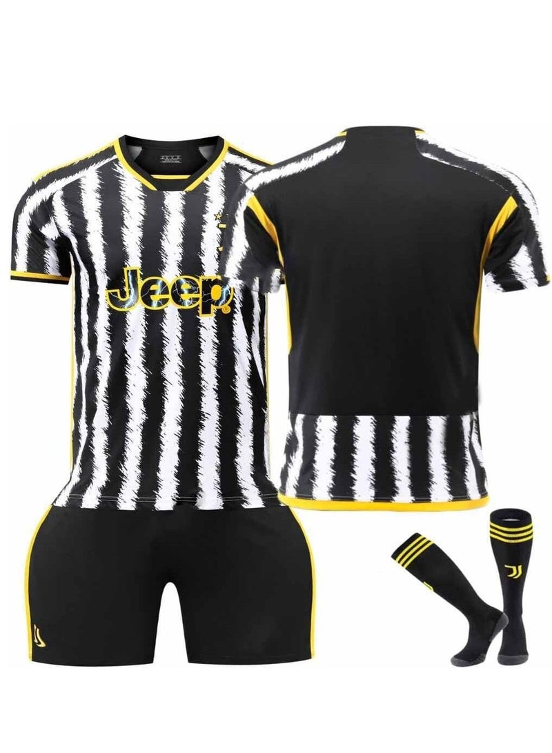 Gerenic 2023/2024 New Season Juventus Home Kits POGBA #10 Fans Sport Jersey/Shorts Socks Set Youth Sizes and Adult Sizes - Image 3