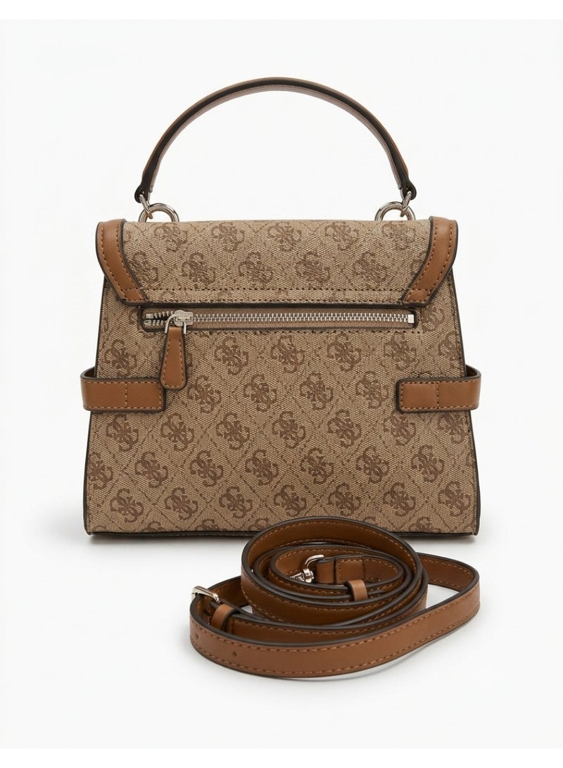 Guess Zadie Monogram Top Handle Flap Bag For Women - Image 2