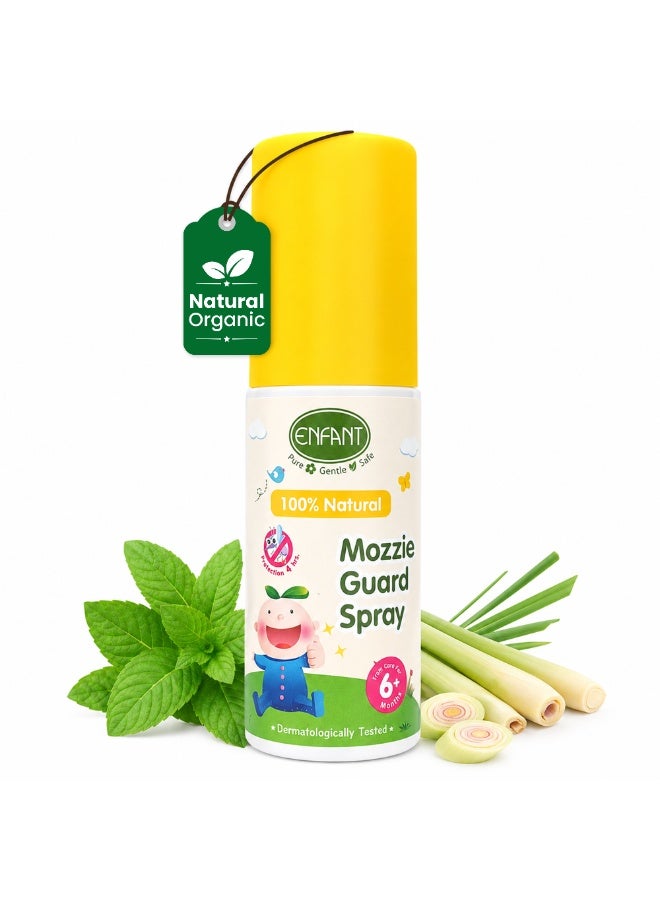 إنفانت بخاخ ENFANT Mozzie Guard – طارد عضوي للبعوض للأطفال والرضع 50 مل، خالٍ من DEET، بزيوت السترونيلا والأوكالبتوس الطبيعية، آمن للأطفال من عمر 6 أشهر، طارد للحشرات، خالٍ من العطور، وخالٍ من المواد الكيميائية. - Image 1