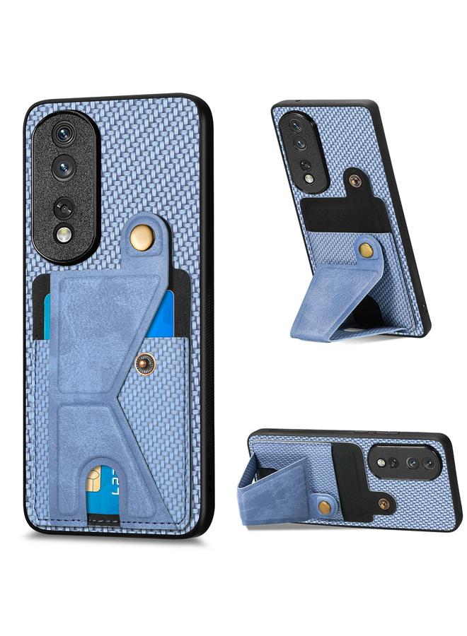 إيروريكس جراب هاتف Honor 80 Pro مصنوع من ألياف الكربون ومحفظة قابلة للطي وحامل للبطاقات على شكل حرف K - Image 1