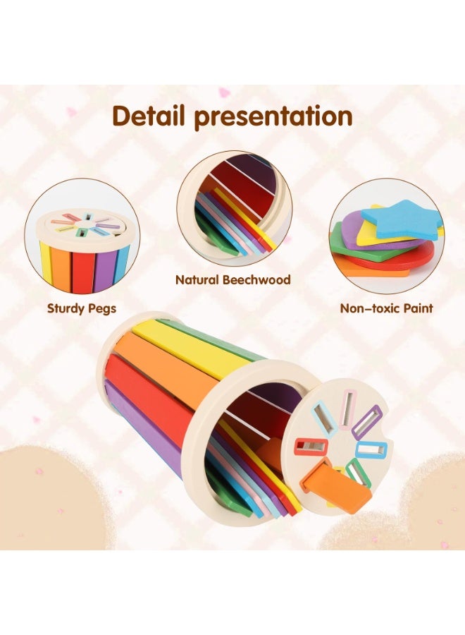 Montessori Toys for 1+ Wooden Color Sorting Toys for Toddlers 1-3 Year Old Toddlers Fine Motor Skills Development Color Sorting Fun - Image 4