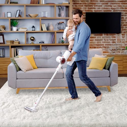 HOMORE Cream White Rugs for Living Room 5x7 Fluffy Area Rug Modern Shag Rugs for Bedroom, Super Soft and Comfy Kids Room Rugs, Cute Carpets for Nursery Girls Home Dorm Decor, Ivory - Image 3