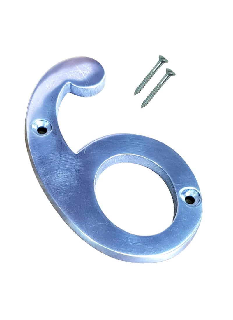 ESPLANADE eSplanade Aluminium House Hotel Door Number Plaque Numeric Numerical Digit 6 Six 09 Numbers 4 Inches  - Image 1