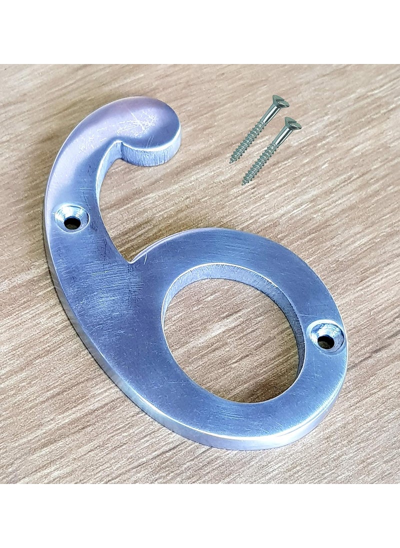 ESPLANADE eSplanade Aluminium House Hotel Door Number Plaque Numeric Numerical Digit 6 Six 09 Numbers 4 Inches  - Image 2