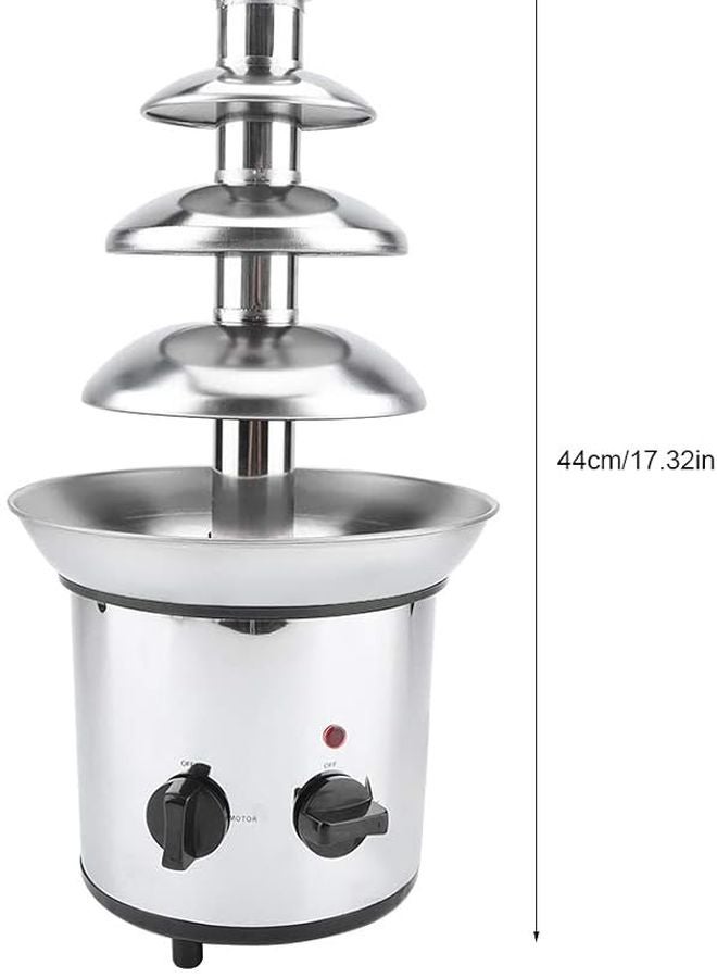 4 Tier Stainless Steel Chocolate Fondue Fountain Electric Melting Warmer Machine - Image 5