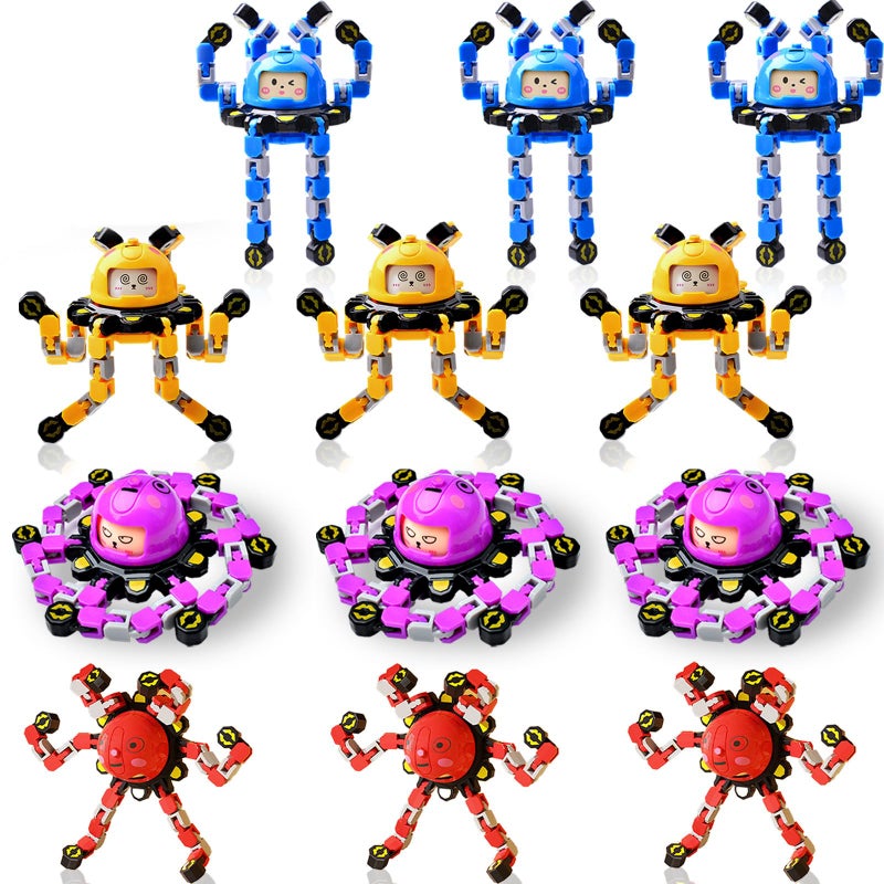 Vipctery Easter Basket Stuffers Gifts for Kids Boys Girls 12Pcs Transformable Fidget Spinners for Kids Fidget Toys Teens Adults Sensory Toys with Autism ADHD Party Favors Travel Activities - Image 3